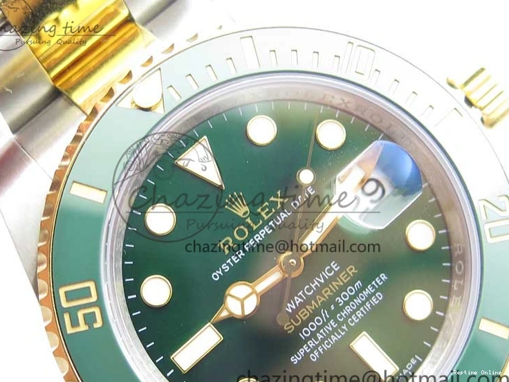 0218 Submariner 116613 LV VRF Best Edition YG Wrapped Bezel Green Dial on SS YG Bracelet A2836 MAX Version Compact 2920